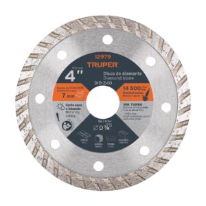 DISCO RECUBIERTO DE DIAMANTE 4″ TRUPER REFERENCIA DID-240 CODIGO: 12979