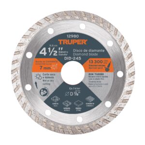DISCO RECUBIERTO DE DIAMANTE 4 TRUPER REFERENCIA DID-245 CODIGO: 12980