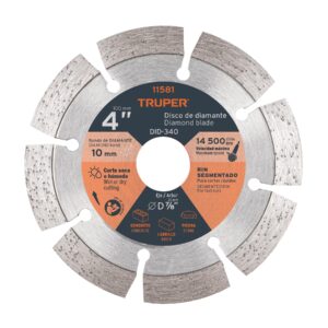 DISCO DIAMANTE 4″ SEGM USO GRAL TRUPER REFERENCIA DID-340 CODIGO: 11581