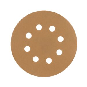 PAQUETE CON 5 DISCOS DE LIJA 5″ GRANO 220, 8 PERFORACIONES TRUPER REFERENCIA DIRO-522 CODIGO: 103314