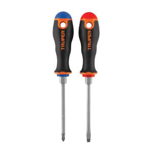 DÚO DE DESTORNILLADORES 3/16″X4″ MANGO COMFORT GRIP, TRUPER TRUPER REFERENCIA DUO-3/16X4B CODIGO: 19623