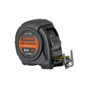 FLEXÓMETRO CONTRA IMPACTOS 5.5 M, CINTA NEGRA 25 MM, TRUPER TRUPER REFERENCIA FCN-55M CODIGO: 11745