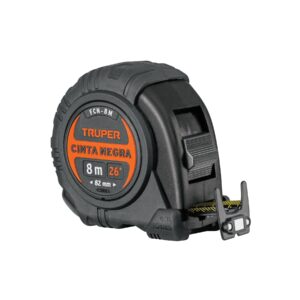 FLEXÓMETRO CONTRA IMPACTOS 8 M, CINTA NEGRA 25 MM, TRUPER TRUPER REFERENCIA FCN-8M CODIGO: 11747