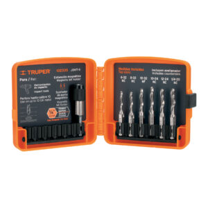 JUEGO DE 6 BROCAS MACHUELO PARA METAL, TRUPER TRUPER REFERENCIA JBMT-6 CODIGO: 102335