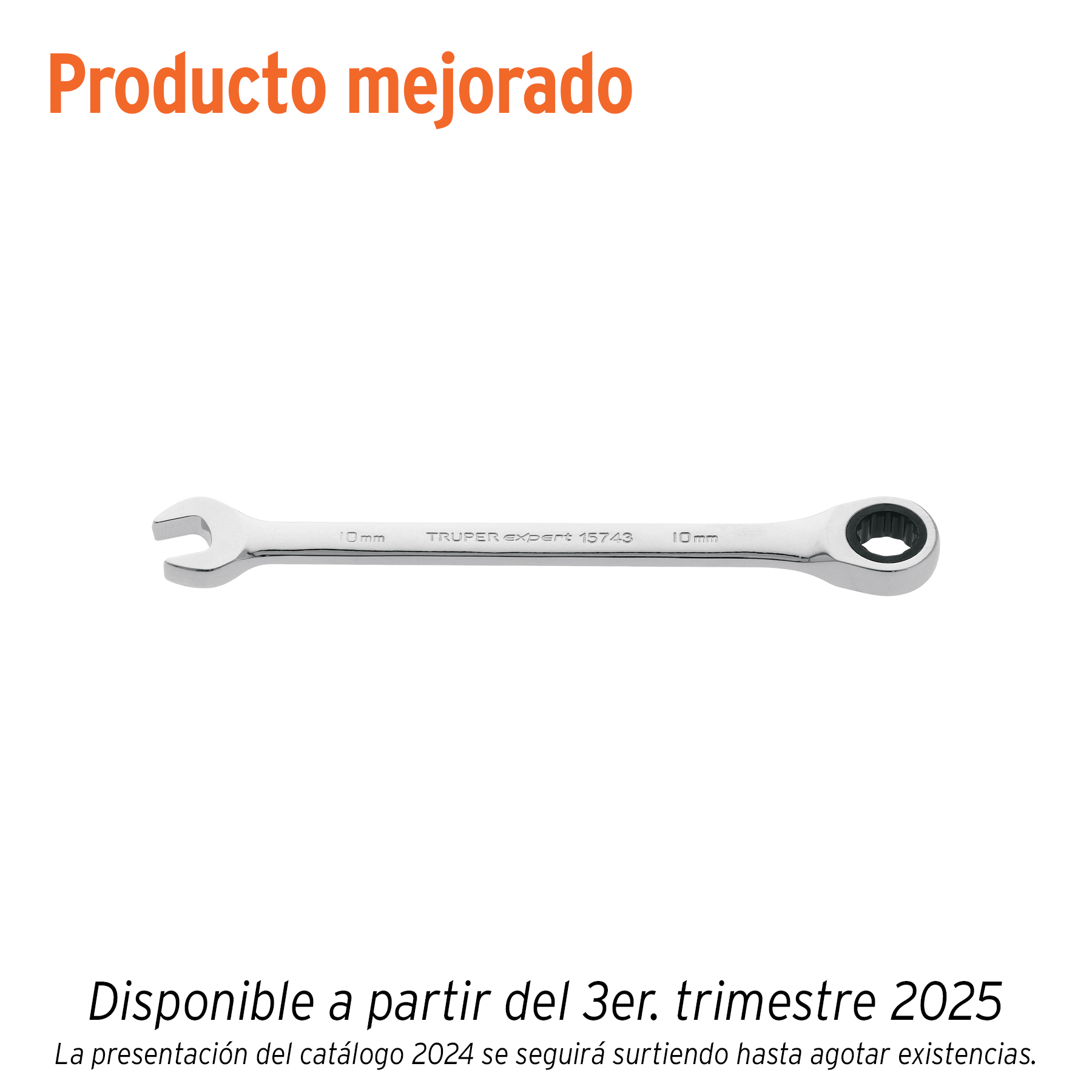 LLAVE COMBINADA 10MM C/MATRACA TRUPER EXPERT REFERENCIA LL-2010MX CODIGO: 15743