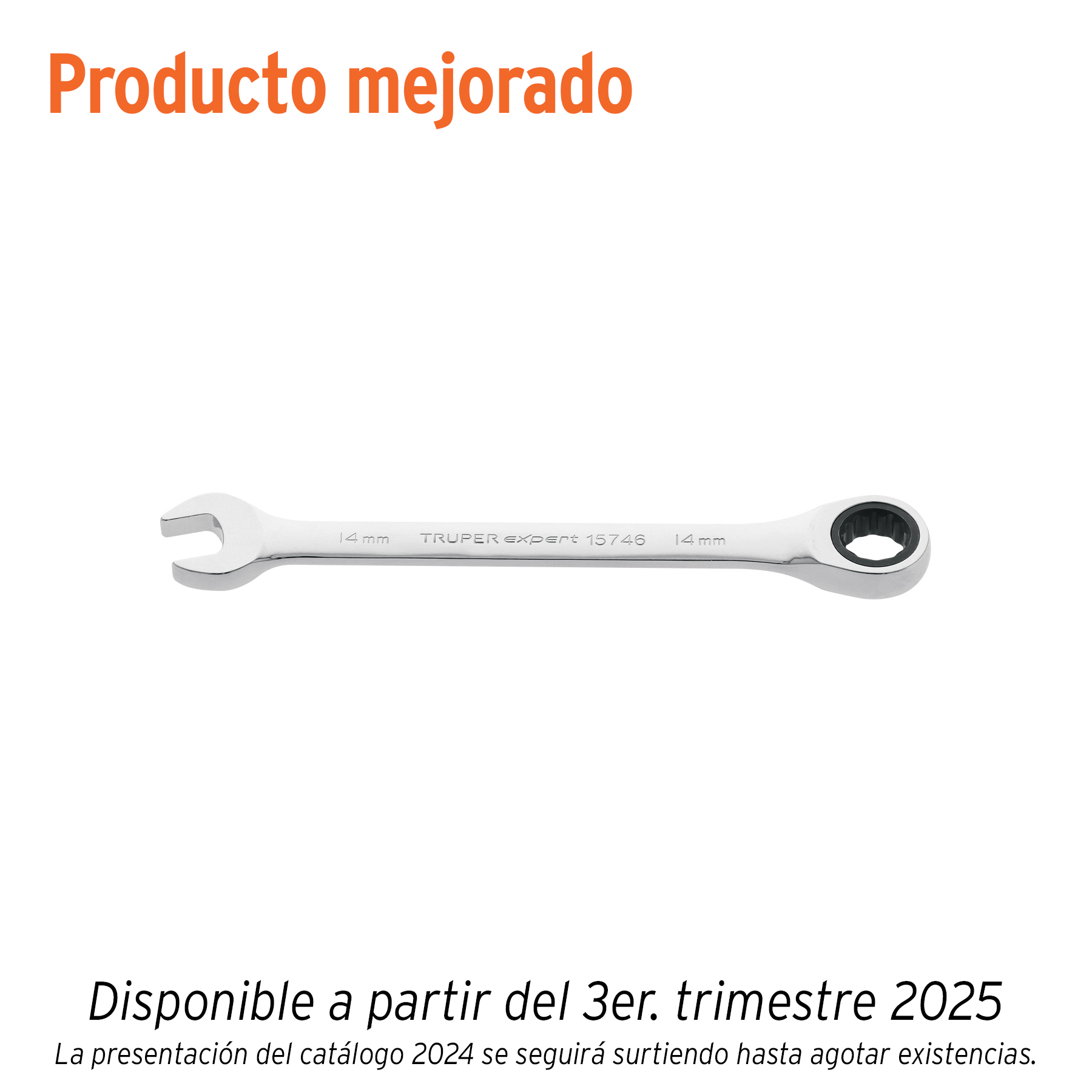 LLAVE COMBINADA 14MM C/MATRACA TRUPER EXPERT REFERENCIA LL-2014MX CODIGO: 15746