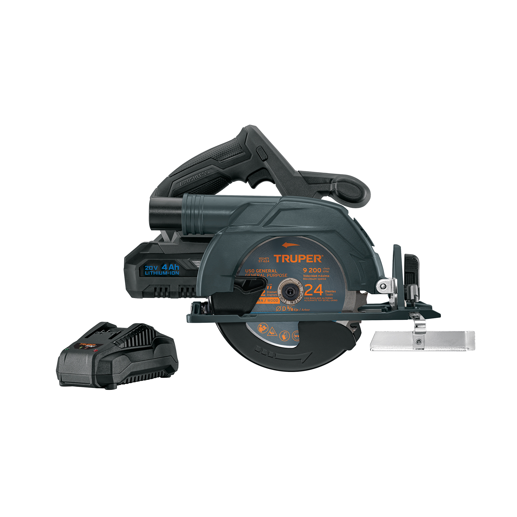 SIERRA CIRCULAR 6-1/2", 20V, 1 BATERÍA 4AH, MAX TRUPER EXPERT REFERENCIA MAX-20SC CODIGO: 102480