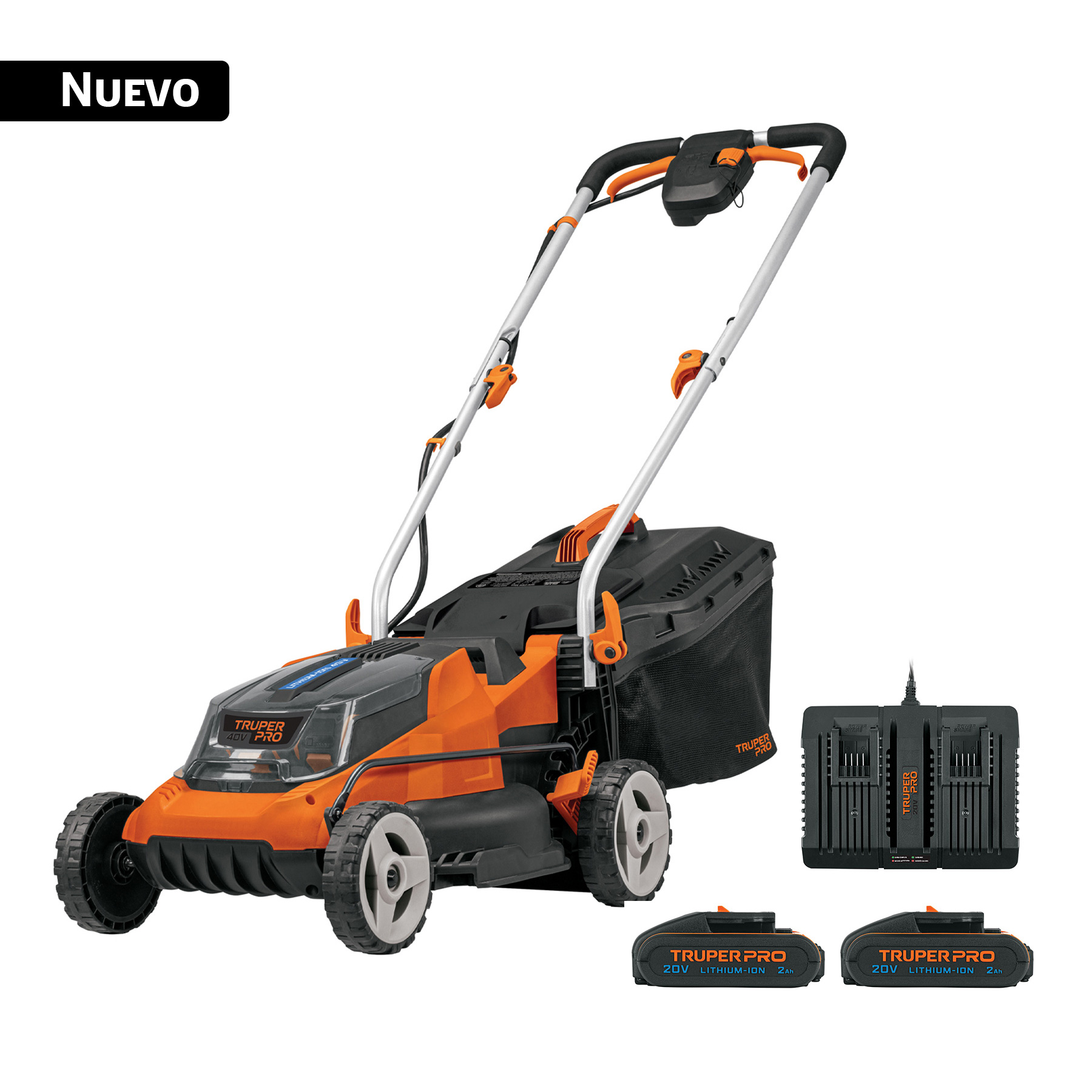 PODADORA INALÁMBRICA 40V, 2 BATERÍAS 4AH, 1 CARG.DUAL, PRO TRUPER REFERENCIA PODI-40A CODIGO: 103245