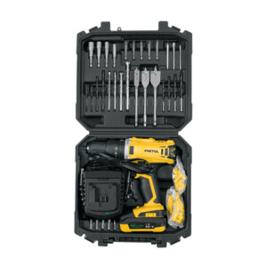 KIT TALADRO PERCUTOR 1/2″, 20V, 32 ACCESORIOS, PRETUL PRETUL REFERENCIA ROTI-20P2K CODIGO: 29000