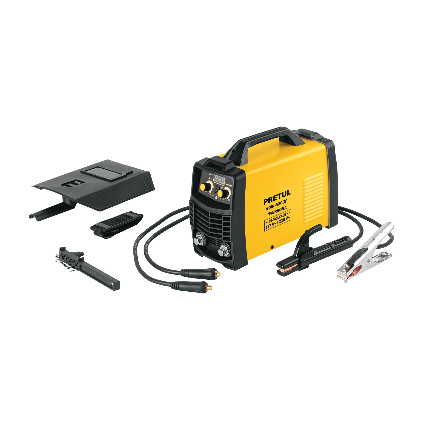 SOLDADORA INVERSORA 200A, BI-VOLTAJE, SERIE 500, PRETUL PRETUL REFERENCIA SOIN-520BP CODIGO: 29072