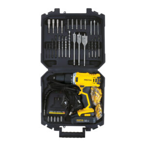 KIT TALADRO 1/2″, 20V, 1 BATERÍA 2AH, 32 ACCESORIOS, PRETUL PRETUL REFERENCIA TALI-20P2K CODIGO: 29001